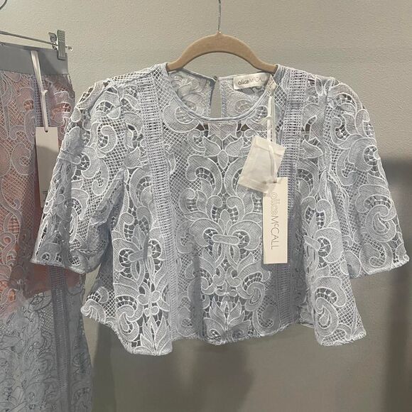 Alice McCall light blue lace set Come away top + Florence skirt - Picture 2 of 5